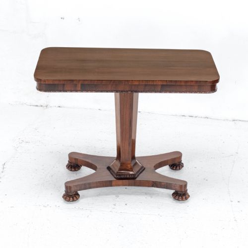 WILLIAM IV ROSEWOOD PEDESTAL SIDE CONSOLE TABLE C1835 OCCASIONAL VICTORIAN - ADDITIONAL PHOTO 1