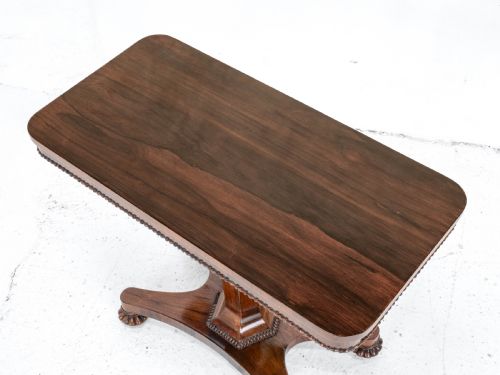 WILLIAM IV ROSEWOOD PEDESTAL SIDE CONSOLE TABLE C1835 OCCASIONAL VICTORIAN - ADDITIONAL PHOTO 3
