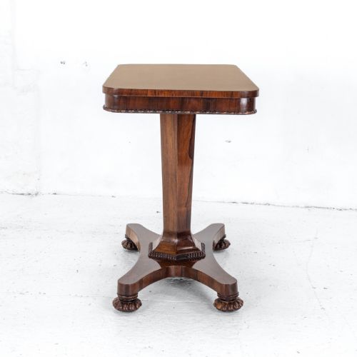 WILLIAM IV ROSEWOOD PEDESTAL SIDE CONSOLE TABLE C1835 OCCASIONAL VICTORIAN - ADDITIONAL PHOTO 14