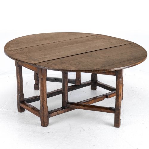late c17th early c18th oak gateleg drop leaf country dining table 8 seater - CATEGORY: ANTIQUE TABLES - DATED 17TH CENTURY