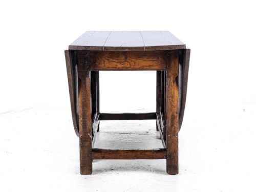 LATE C17TH EARLY C18TH OAK GATELEG DROP LEAF COUNTRY DINING TABLE 8 SEATER - ADDITIONAL PHOTO 3