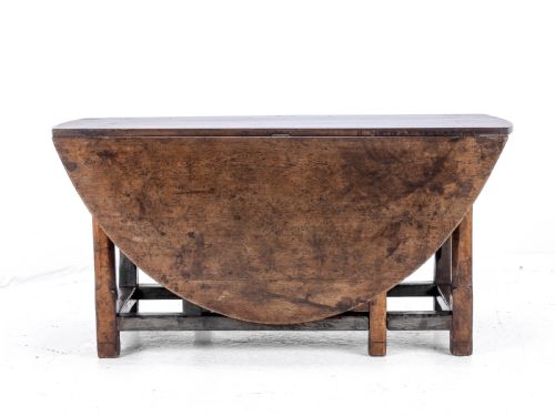 LATE C17TH EARLY C18TH OAK GATELEG DROP LEAF COUNTRY DINING TABLE 8 SEATER - ADDITIONAL PHOTO 4