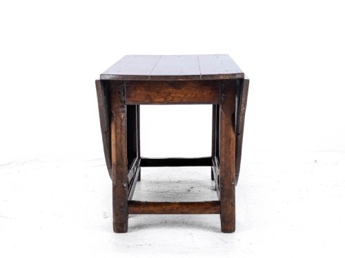 LATE C17TH EARLY C18TH OAK GATELEG DROP LEAF COUNTRY DINING TABLE 8 SEATER - ADDITIONAL PHOTO 5