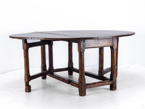 LATE C17TH EARLY C18TH OAK GATELEG DROP LEAF COUNTRY DINING TABLE 8 SEATER - ADDITIONAL PHOTO 7