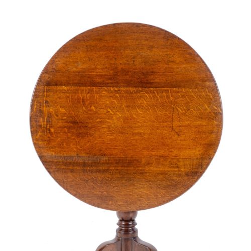 GEORGIAN OAK COUNTRY TRIPOD SUPPER TABLE C1770 GEORGE III TILTTOP SIDE LAMP - ADDITIONAL PHOTO 3