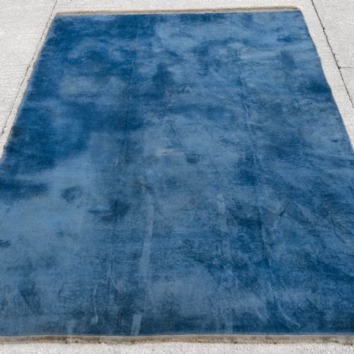 chinese art deco monochrome solid carved carpet c1930 12'6x9'6 364x270cm rug - CATEGORY: ANTIQUE RUGS - DATED 1930
