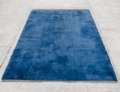 CHINESE ART DECO MONOCHROME SOLID CARVED CARPET C1930 12'6X9'6 364X270CM RUG - ADDITIONAL PHOTO 1