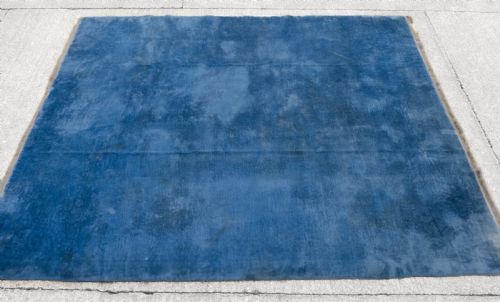 CHINESE ART DECO MONOCHROME SOLID CARVED CARPET C1930 12'6X9'6 364X270CM RUG - ADDITIONAL PHOTO 4