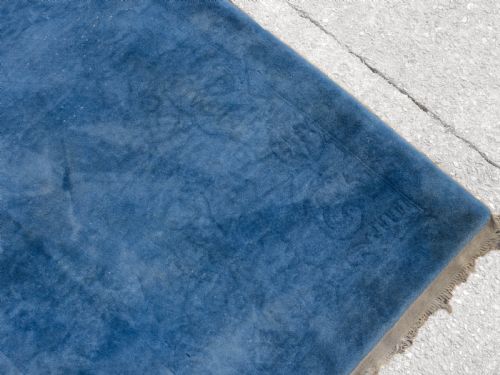 CHINESE ART DECO MONOCHROME SOLID CARVED CARPET C1930 12'6X9'6 364X270CM RUG - ADDITIONAL PHOTO 11