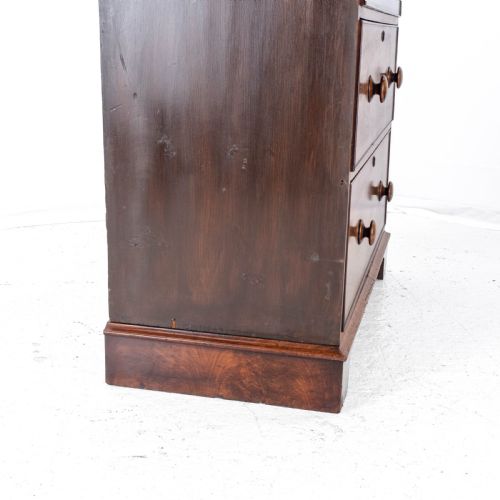 VICTORIAN MAHOGANY TALL STRAIGHT FRONT CHEST OF DRAWERS C1860 TALLBOY - ADDITIONAL PHOTO 11