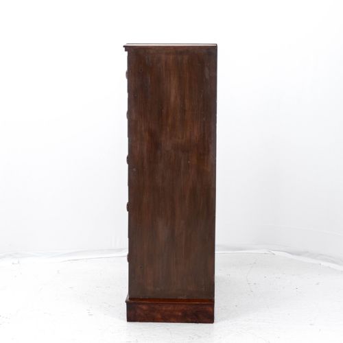 VICTORIAN MAHOGANY TALL STRAIGHT FRONT CHEST OF DRAWERS C1860 TALLBOY - ADDITIONAL PHOTO 14