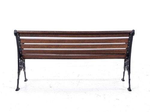 VICTORIAN C19TH CAST IRON TEAK SLATTED GARDEN PARK BENCH 5FT - ADDITIONAL PHOTO 4