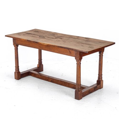 yew wood c17th style country refectory dining table - CATEGORY: ANTIQUE TABLES - DATED 1920