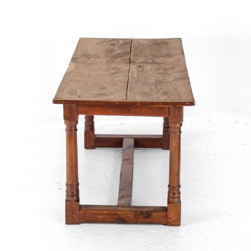 YEW WOOD C17TH STYLE COUNTRY REFECTORY DINING TABLE - ADDITIONAL PHOTO 5