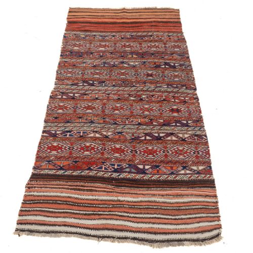 KURDISH PERSIAN FLAT WEAVE NORTHWEST RUG 8'X3'10 245X117CM KILIM - ADDITIONAL PHOTO 1