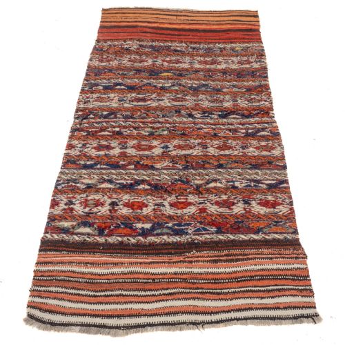 KURDISH PERSIAN FLAT WEAVE NORTHWEST RUG 8'X3'10 245X117CM KILIM - ADDITIONAL PHOTO 8