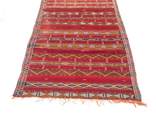 MOROCCAN FLAT WEAVE RUG 9'5X5' 287X1525CM KILIM CARPET - ADDITIONAL PHOTO 3
