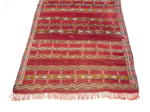 MOROCCAN FLAT WEAVE RUG 9'5X5' 287X1525CM KILIM CARPET - ADDITIONAL PHOTO 4