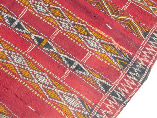 MOROCCAN FLAT WEAVE RUG 9'5X5' 287X1525CM KILIM CARPET - ADDITIONAL PHOTO 5