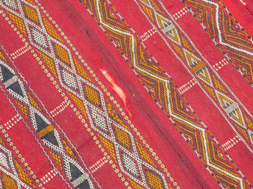 MOROCCAN FLAT WEAVE RUG 9'5X5' 287X1525CM KILIM CARPET - ADDITIONAL PHOTO 6