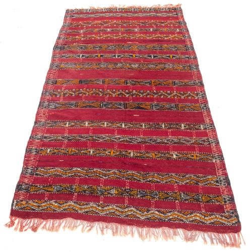 MOROCCAN FLAT WEAVE RUG 9'5X5' 287X1525CM KILIM CARPET - ADDITIONAL PHOTO 8
