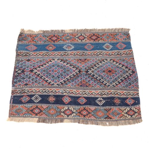 shahsavan mafrash soumak flat weave panel bag face 2'5x2'9 735x83cm sumak rug - CATEGORY: ANTIQUE RUGS - DATED 1930