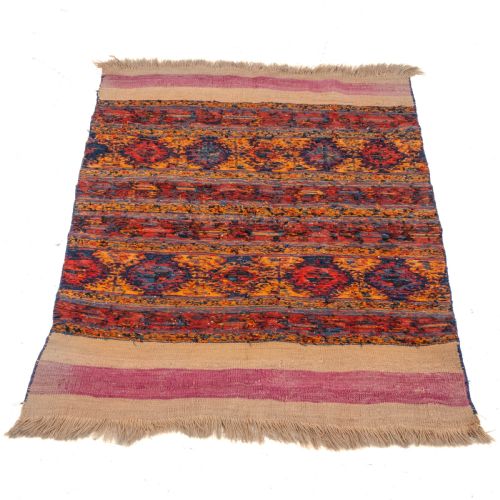 NORTHWEST PERSIAN SOUMAK FLAT WEAVE PANELRUG 4'3X3'3 135X105CM SUMAK SOUMAKH KILIM - ADDITIONAL PHOTO 4