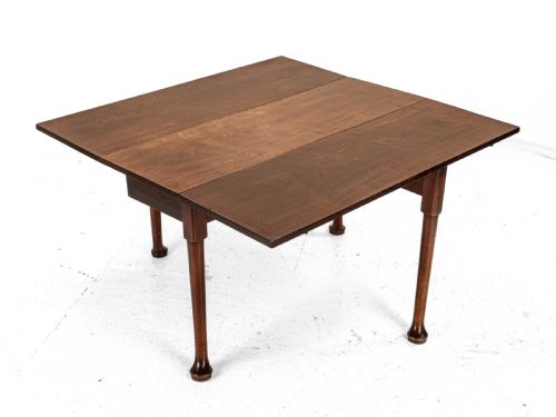 GEORGE II MAHOGANY DROP LEAF PAD FOOT DINING TABLE C1750 GEORGIAN - ADDITIONAL PHOTO 3