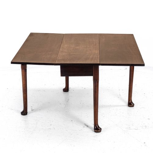 GEORGE II MAHOGANY DROP LEAF PAD FOOT DINING TABLE C1750 GEORGIAN - ADDITIONAL PHOTO 7