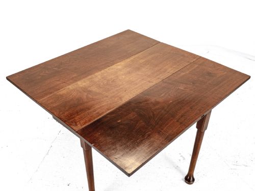 GEORGE II MAHOGANY DROP LEAF PAD FOOT DINING TABLE C1750 GEORGIAN - ADDITIONAL PHOTO 11