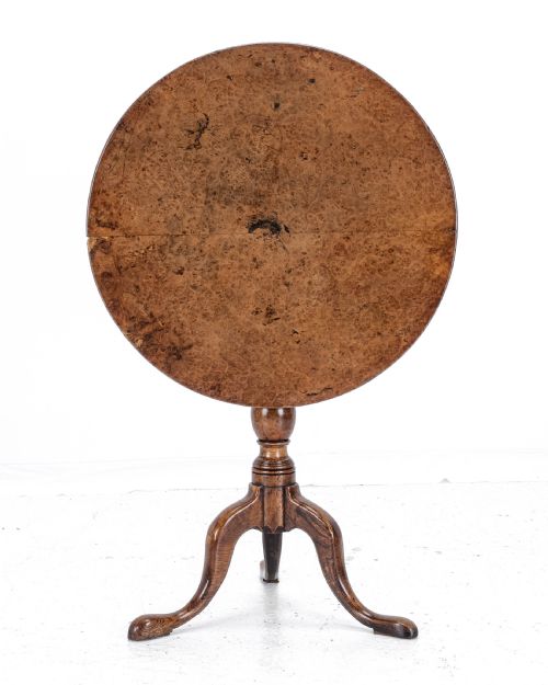 c18th burr elm tripod supper table country georgian george iii - CATEGORY: ANTIQUE TABLES - DATED 18TH CENTURY