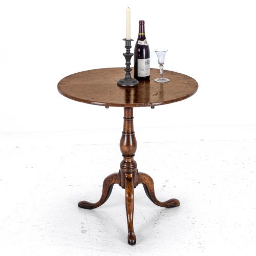 C18TH BURR ELM TRIPOD SUPPER TABLE COUNTRY GEORGIAN GEORGE III - ADDITIONAL PHOTO 2