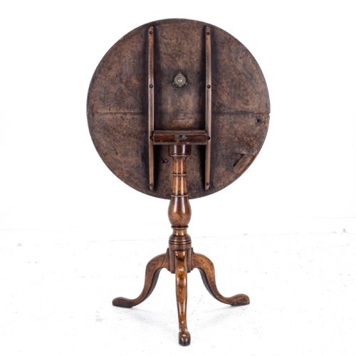 C18TH BURR ELM TRIPOD SUPPER TABLE COUNTRY GEORGIAN GEORGE III - ADDITIONAL PHOTO 8
