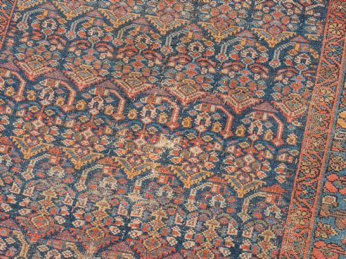 NORTHWEST PERSIAN HAMADAN RUG LATE C19TH 7'1 X 3'9 216X115CM CARPET - ADDITIONAL PHOTO 9