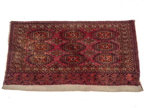 C19TH PAIR OF TEKKE CHUVALS TURKMEN RUGS 3' X 5'1 91X154CM ANTIQUE TURKMEN - ADDITIONAL PHOTO 1