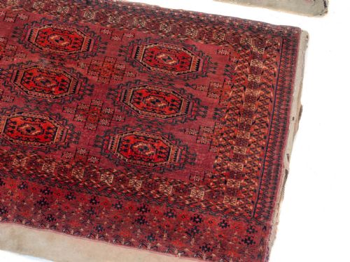 C19TH PAIR OF TEKKE CHUVALS TURKMEN RUGS 3' X 5'1 91X154CM ANTIQUE TURKMEN - ADDITIONAL PHOTO 8