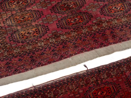 C19TH PAIR OF TEKKE CHUVALS TURKMEN RUGS 3' X 5'1 91X154CM ANTIQUE TURKMEN - ADDITIONAL PHOTO 11