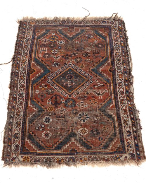 antique kazak caucasian rug late c19th 4'2 x 2'8 127x815cm - CATEGORY: ANTIQUE RUGS - DATED 19TH CENTURY