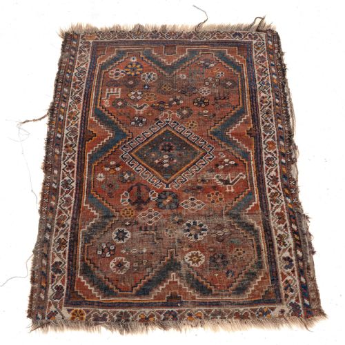 ANTIQUE KAZAK CAUCASIAN RUG LATE C19TH 4'2 X 2'8 127X815CM - ADDITIONAL PHOTO 1
