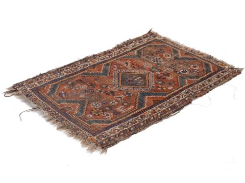ANTIQUE KAZAK CAUCASIAN RUG LATE C19TH 4'2 X 2'8 127X815CM - ADDITIONAL PHOTO 3