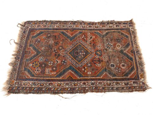 ANTIQUE KAZAK CAUCASIAN RUG LATE C19TH 4'2 X 2'8 127X815CM - ADDITIONAL PHOTO 7