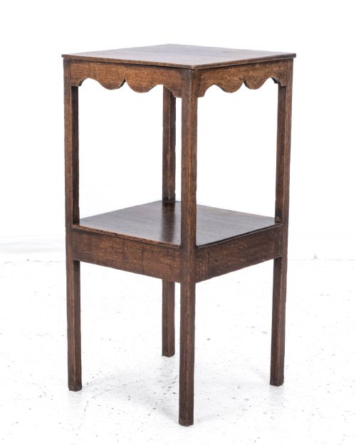 georgian oak side table with shelf stand early c19th country george iii - CATEGORY: ANTIQUE TABLES - DATED GEORGIAN