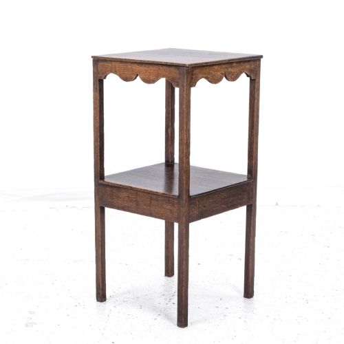 GEORGIAN OAK SIDE TABLE WITH SHELF STAND EARLY C19TH COUNTRY GEORGE III - ADDITIONAL PHOTO 2