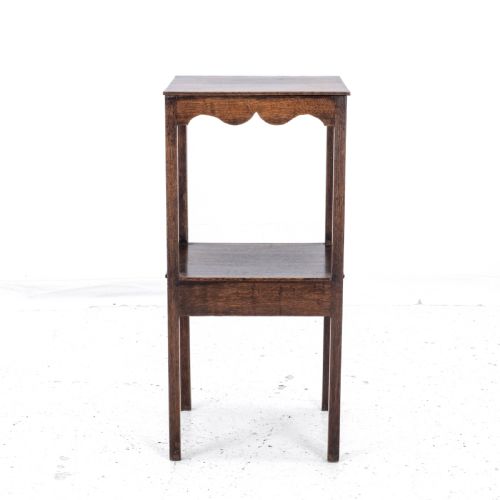 GEORGIAN OAK SIDE TABLE WITH SHELF STAND EARLY C19TH COUNTRY GEORGE III - ADDITIONAL PHOTO 4
