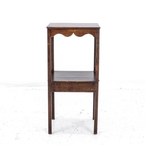 GEORGIAN OAK SIDE TABLE WITH SHELF STAND EARLY C19TH COUNTRY GEORGE III - ADDITIONAL PHOTO 5