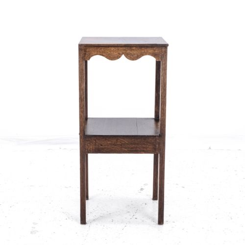 GEORGIAN OAK SIDE TABLE WITH SHELF STAND EARLY C19TH COUNTRY GEORGE III - ADDITIONAL PHOTO 6