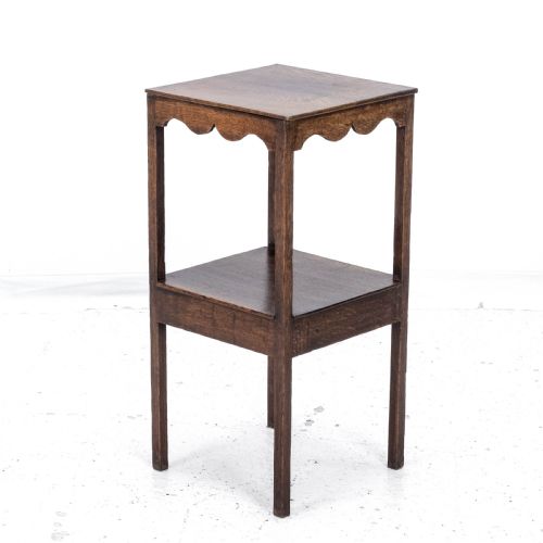 GEORGIAN OAK SIDE TABLE WITH SHELF STAND EARLY C19TH COUNTRY GEORGE III - ADDITIONAL PHOTO 7