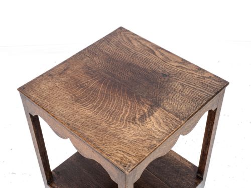 GEORGIAN OAK SIDE TABLE WITH SHELF STAND EARLY C19TH COUNTRY GEORGE III - ADDITIONAL PHOTO 8