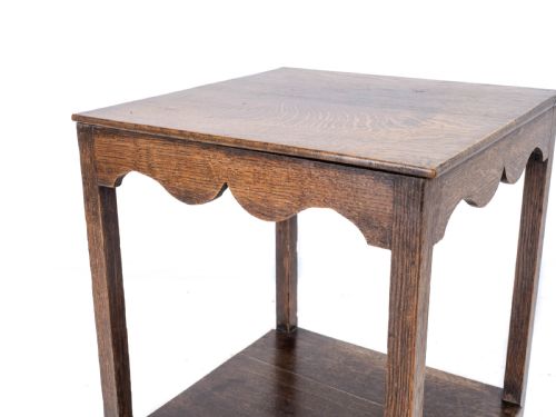 GEORGIAN OAK SIDE TABLE WITH SHELF STAND EARLY C19TH COUNTRY GEORGE III - ADDITIONAL PHOTO 10