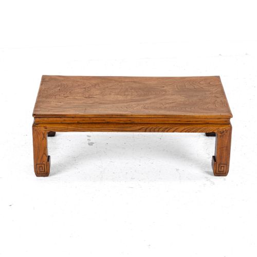 CHINESE ELM KANG TABLE EARLY C20TH LOW COFFEE OPIUM QING - ADDITIONAL PHOTO 1